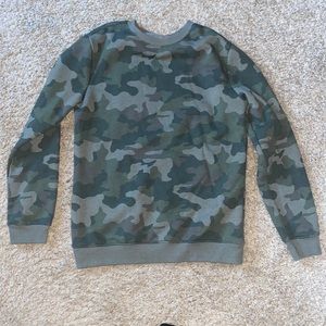 camo girls crewneck